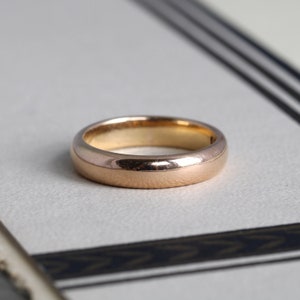 Antique 22k Gold Wedding Band, Letter Dated 1902 English Ring