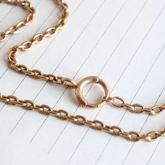 Victorian 14k Cable Gold Chain Necklace - image 4
