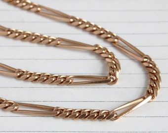 SOLD // On Layaway // Antique 18k Gold Curb Chain Layering Necklace with Charm Clip