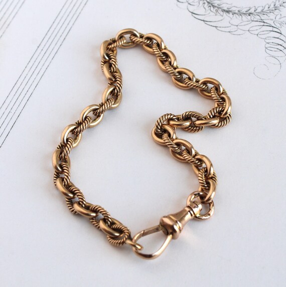 Antique Victoriam 14k Rosy Gold Cable 