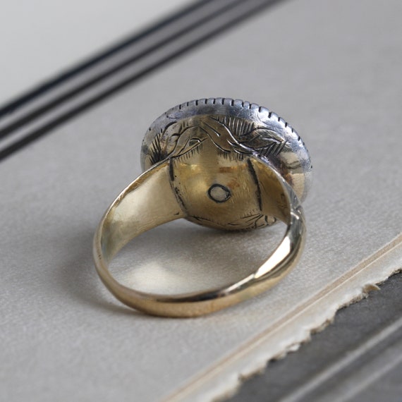 Georgian Ruby & Rose Cut Diamond Ring, Antique Ci… - image 5