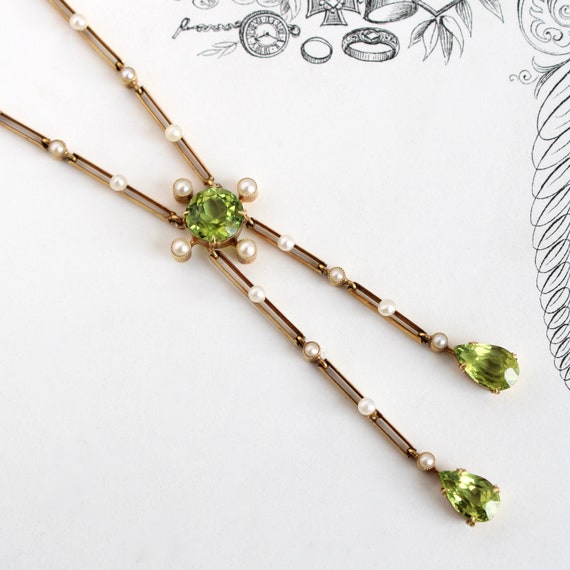 Antique Peridot Necklace