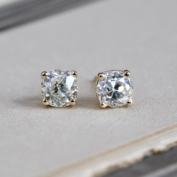 antiguos diamantes corte de mina antigua oro - Etsy España