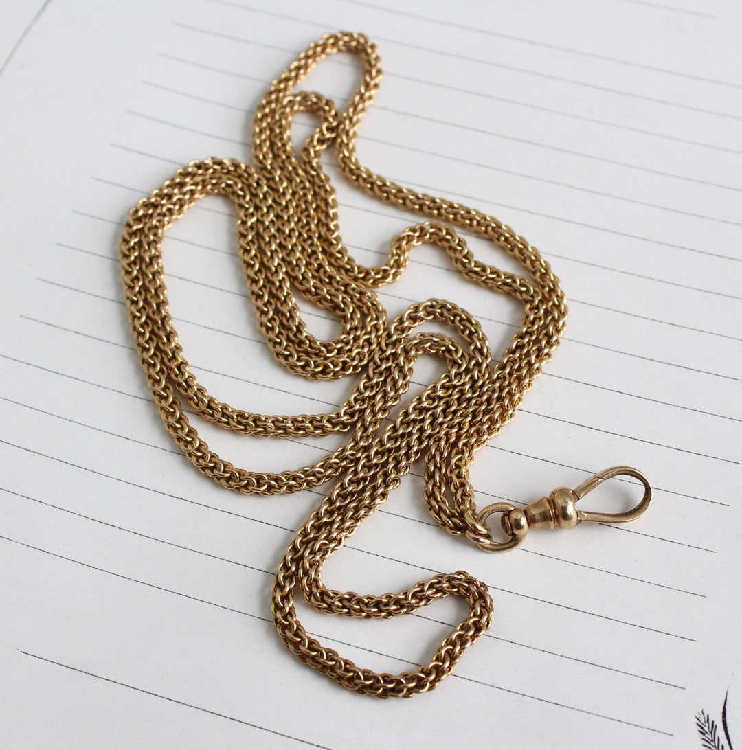 Victorian 14k Gold Long Tassel Earrings, Antique Statement Jewelry 