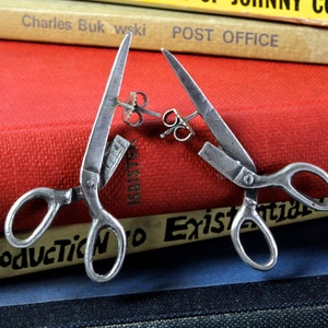 Handmade Sterling Silver Scissor Earrings
