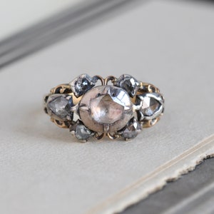 Antique 18k Georgian Style Rose Cut Diamond Ring - Etsy Australia