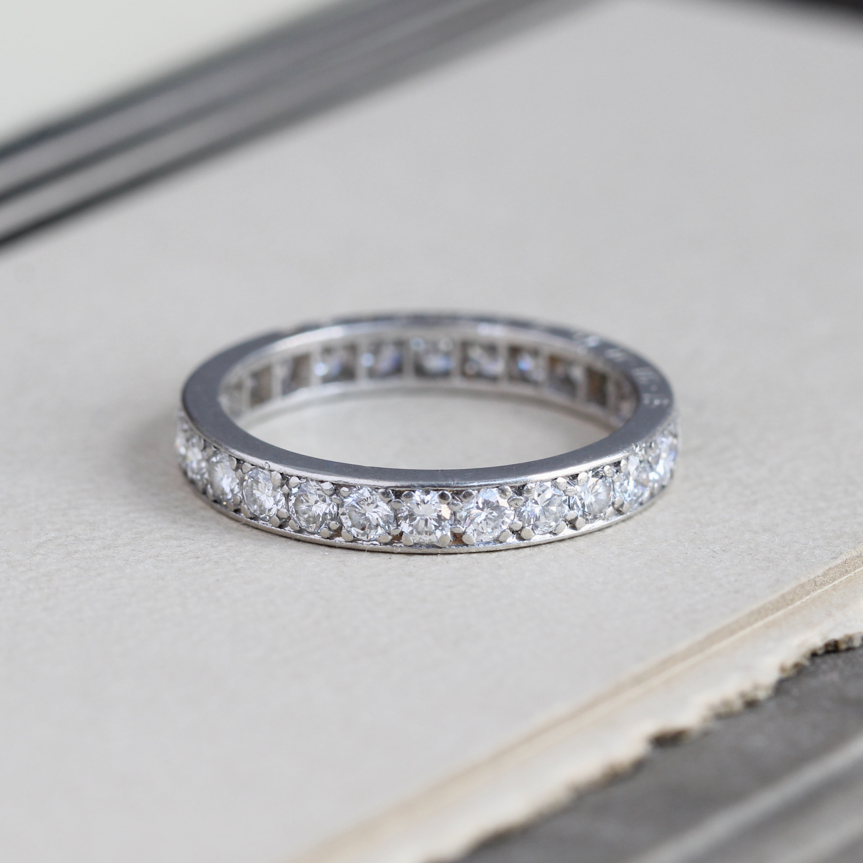 Antique Platinum Diamond Eternity Band Wedding or Stacking Ring Dated 1915 Etsy