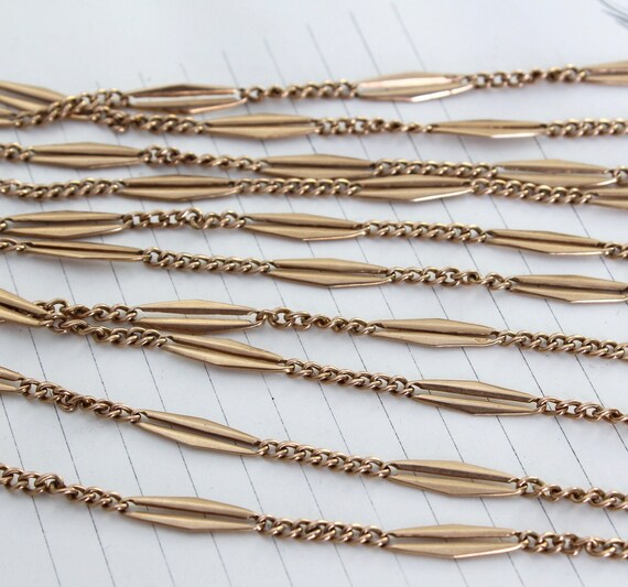 Antique 6 Ft Long Gold Chain Necklace Victorian French 14k Etsy