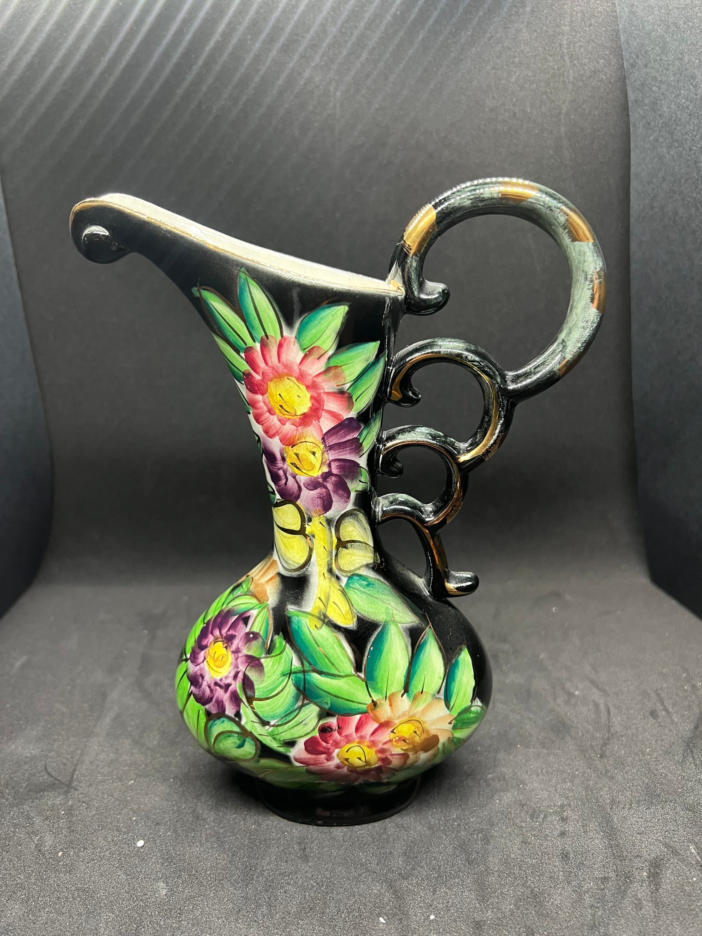 耐熱 二層 足あとぐらす (M) マリア像 VASE Norcrest オキュパイド