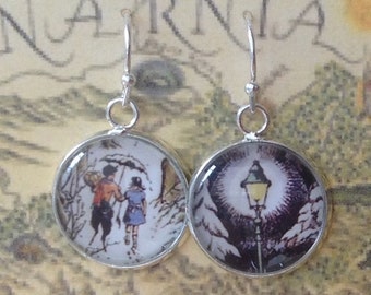 Narnia illustration earrings