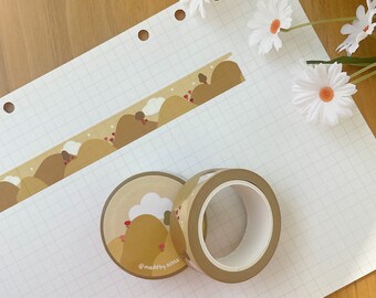 cottage core washi tape, washi tape, kawaii washi, cute washi tape, mountain tape, stationary, cute stationary, bullet journaling