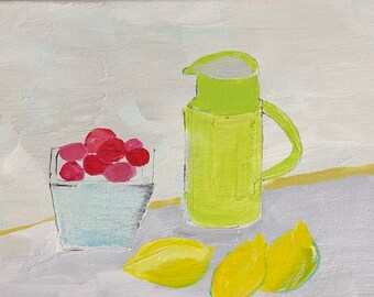 Gratitude, Original Painting in Acrylic on Canvas, 8x10 Inches, Still Life, Small Artwork by Scott Charles Walker