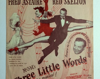 FRED & GINGER! Sheet Music (2), Thinking of You and I'll String Along With You, Red Skelton/Dick Powell, FREE Gift of 1 Extra Sheet Music!