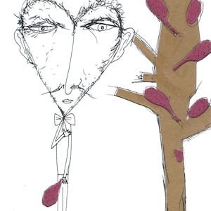 Arte en papel: Arte minimalista en papel para espacios sutiles: collage contemporáneo de papel recortado, arte mural original para la oficina en casa