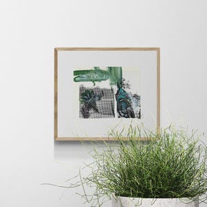 Art on Paper - Original Collage – Small Abstract Art - Vintage ephemera collage art