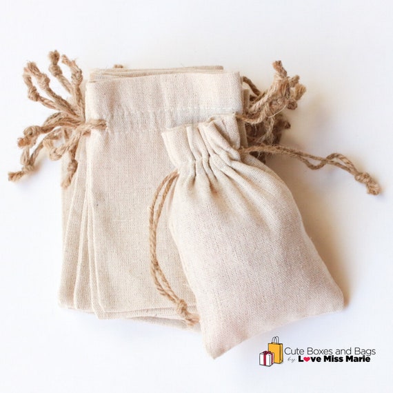 Small Linen Drawstring Bags - Jewelry Bags, Wedding Favor Bags, Gift Sachets, Sachet Bags, Promo Gift Bags, Cinch Bags - 3x4 inches, 96 ct Il_570xn