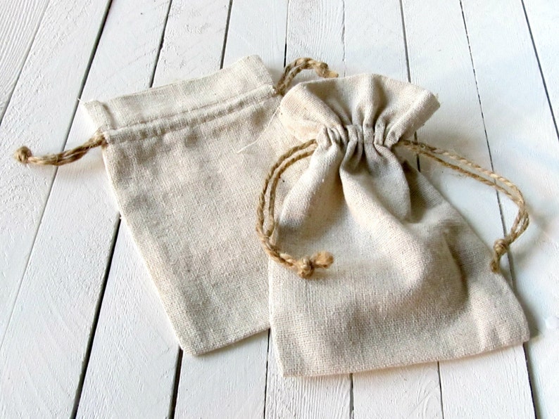 Small Linen Drawstring Bags Jewelry Bags Wedding Favor Etsy