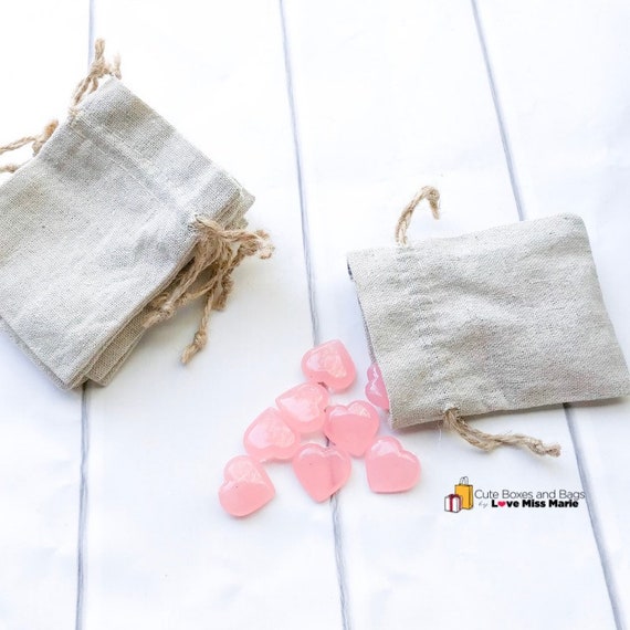 Small Linen Drawstring Bags - Jewelry Bags, Wedding Favor Bags, Gift Sachets, Sachet Bags, Promo Gift Bags, Cinch Bags - 3x4 inches, 24 ct Il_570xn