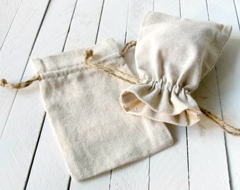 24 - Natural Linen Drawstring Bags 3 x 5 - drawstring bags, jewelry drawstring bags, advent calendar bags,natural linen bags