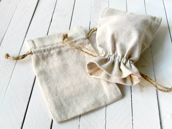 24 - Natural Linen Drawstring Bags 3 x 5 - drawstring bags, jewelry drawstring bags, advent calendar bags,natural linen bags Il_570xn