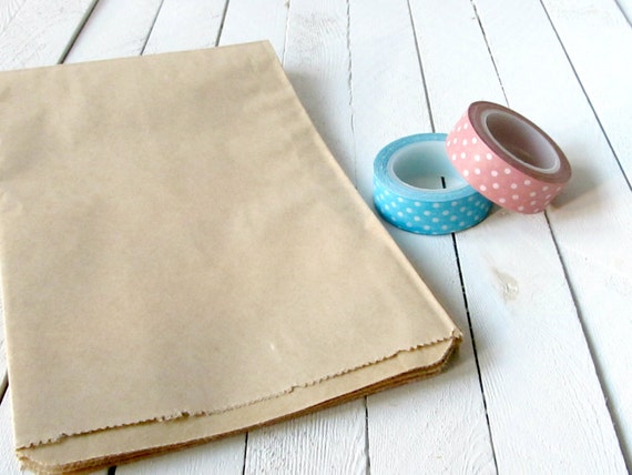 Kraft Paper Merchandise Bags - 8 1/2 x 11 inches - Great for Party Favors, Retail Packaging, Candy Buffet Bags, DIY Crafts, Gift Packaging Il_570xn