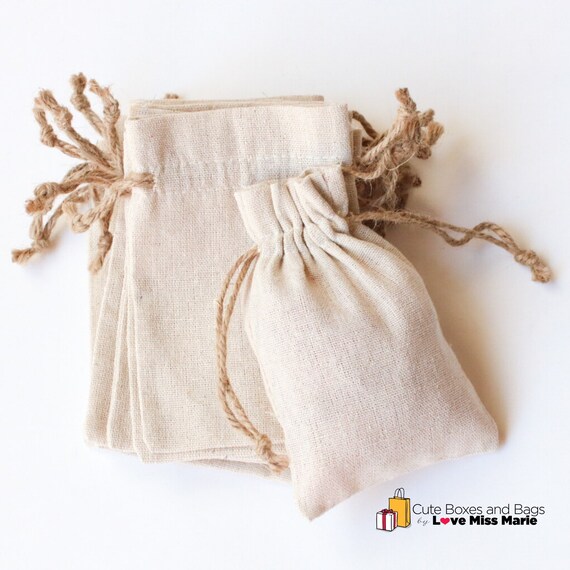 Small Linen Drawstring Bags - Jewelry Bags, Wedding Favor Bags, Gift Sachets, Sachet Bags, Promo Gift Bags, Cinch Bags - 3x4 inches, 96 ct Il_570xn