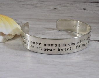 Pooh quote bracelet - If there ever comes a day when we can't be together...