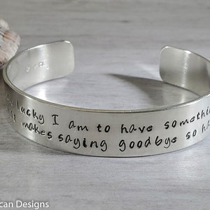Pooh quote bracelet - How lucky I am to have something that makes saying goodbye so hard
