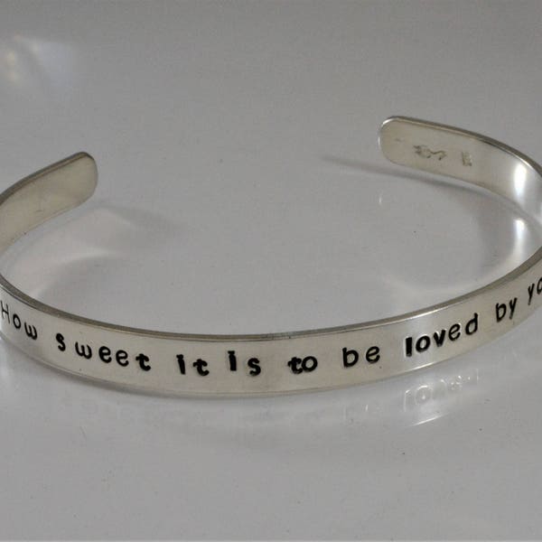 Song Lyric Bracelet - How sweet it is to be loved by you