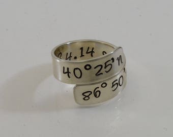 Coordinates Ring - Latitude and Longitude