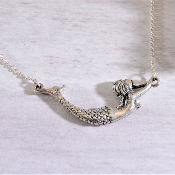 Mermaid Necklace - Solid Sterling Silver