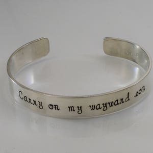 Carry On My Wayward Son Cuff Bracelet image 1