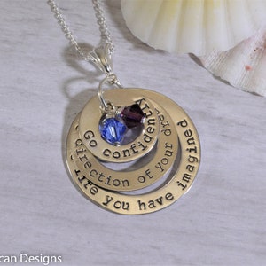 Sterling Silver Graduation Necklace Go Confidently In The Direction Of Your Dreams...
