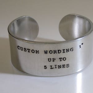 Custom Personalized Bracelet - 1" - up to 4 lines of text