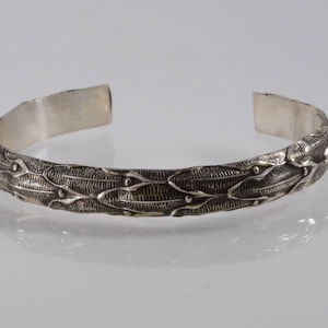 Sterling Silver Cuff with Reptilian Pattern