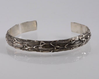 Sterling Silver Cuff with Reptilian Pattern