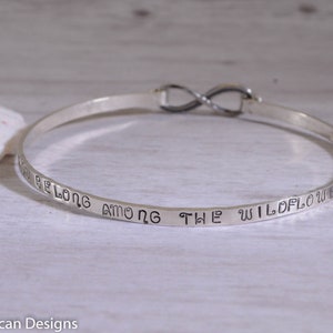 You Belong Among the Wildflowers Song Lyrics Hinged Bangle