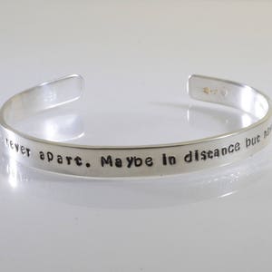 Together forever, never apart... hand stamped bracelet