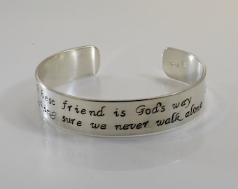 Best Friend Manschettenarmband - Ein bester Freund ist Gottes Weg ...