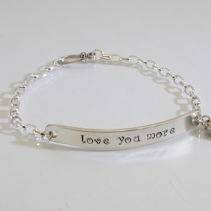 Love You More Sterling Silver Chain Bracelet