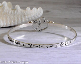 Cousins Hinged Bangle - Miles Cannot Separate The Hearts Of Cousins
