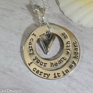I Carry Your Heart With Me Sterling Silver Necklace