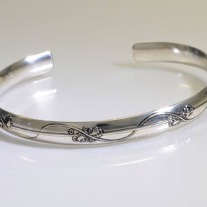 Sterling Silver Embossed Floral Cuff Bracelet