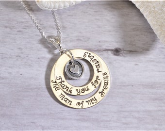 Thank You For Raising The Man Of My Dreams Sterling Silver Mother In Law Necklace