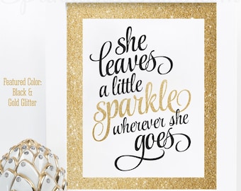She leaves a very little Etsy graphic relating to She Leaves a Little Sparkle Wherever She Goes Free Printable identified as She leaves a minor Etsy