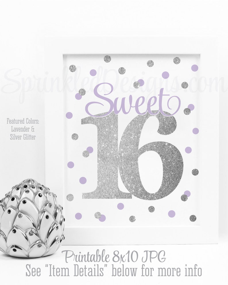 Sweet 16 Decoration Sweet 16 Sign Sweet 16 Centerpieces Etsy