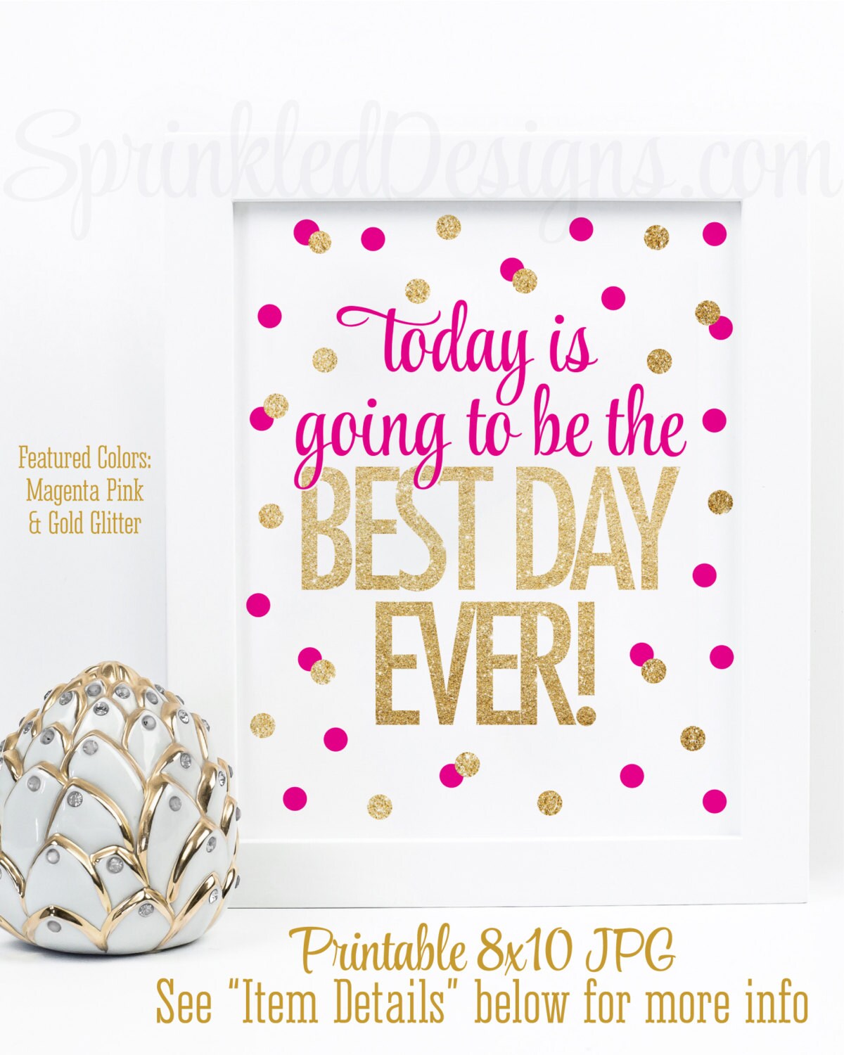 Today Is Going To Be The Best Day Ever Printable Wedding | Etsy
