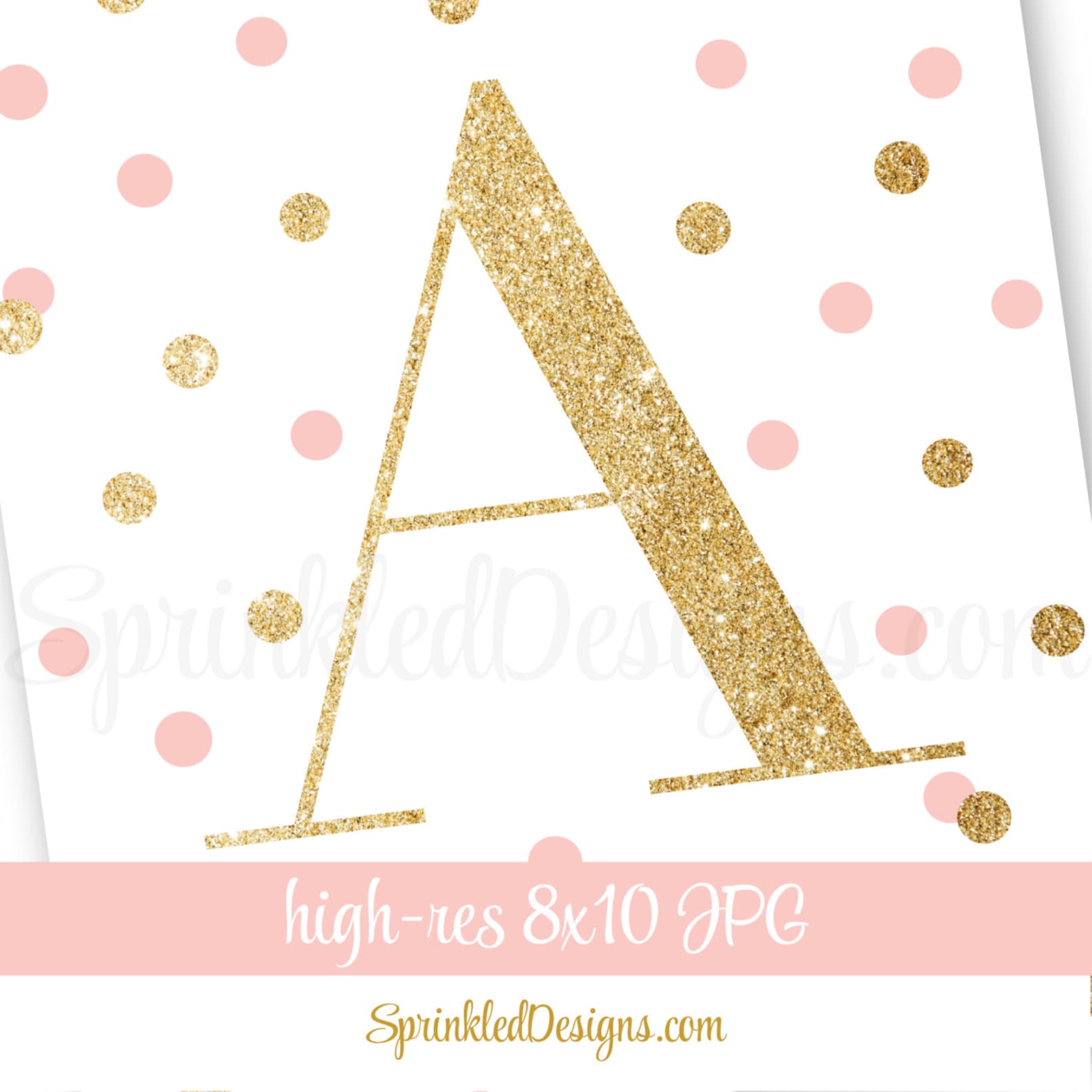 Printable Baby Girl Nursery Decor Wall Art Letter A Name Etsy