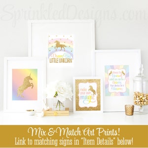 Dream Big Little Unicorn Sign, Printable Unicorn Nursery Decor Little ...