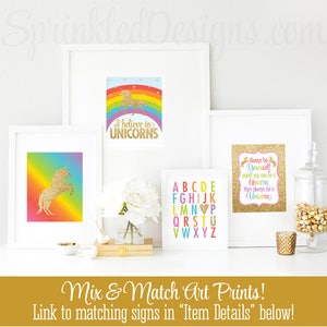 I Believe in Unicorns Printable Sign Rainbow Unicorn Birthday - Etsy